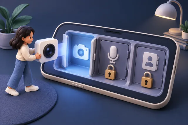 A camera compartment is available while microphone and contacts compartments remain locked.